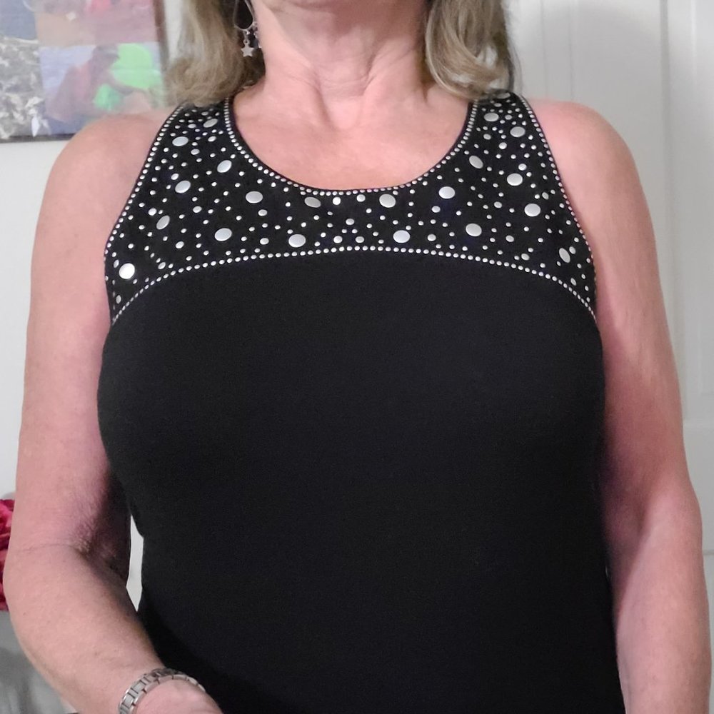 NWT Tank Top with Silver Embellishment Size XL